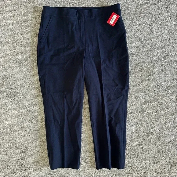 SPANX 20365Q Polished Ankle Slim in Classic Navy Pull-on Shaping Crop Pant Large - Picture 1 of 7